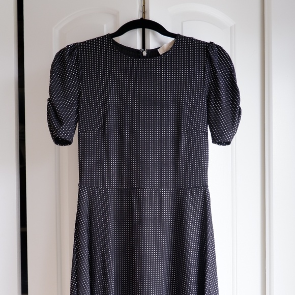 michael kors mini dress / black with silver metal dots / xs - Picture 6 of 6